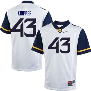 Men's West Virginia Mountaineers NCAA #43 Jackson Knipper White Authentic Nike Stitched College Football Jersey SH15H75AG